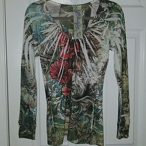 Code Vintage fitted top Sz PL.